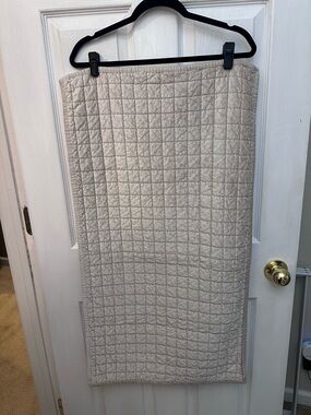 2 Quilted Cream Velvet King Shams